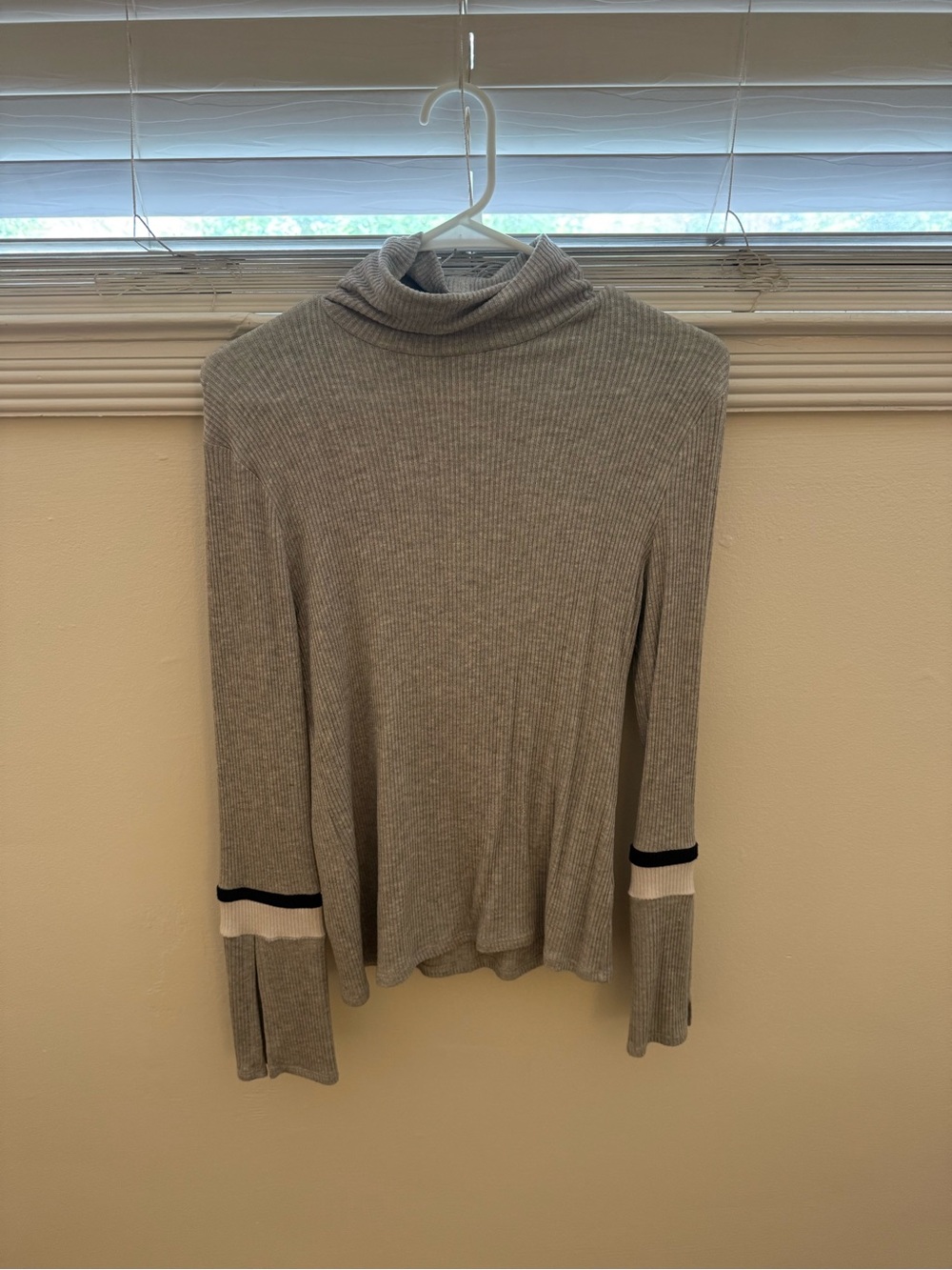Generation Love Light Gray Ribbed Turtleneck Sweater